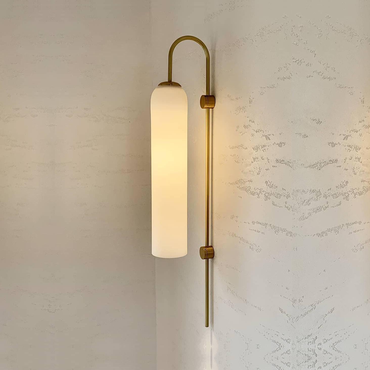 Glazen Float Glide Cilindrische Wandlamp voor Slaapkamer