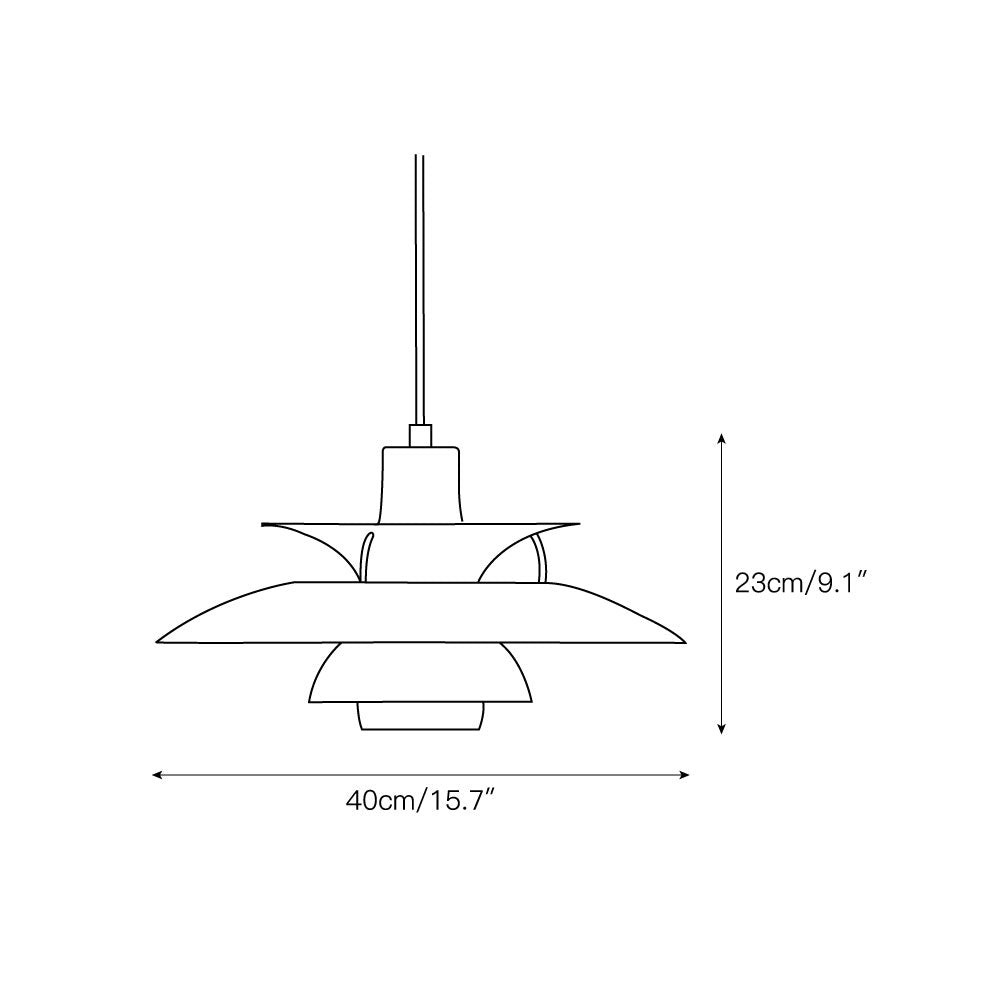 Hanglamp HL3315 met gouden folie