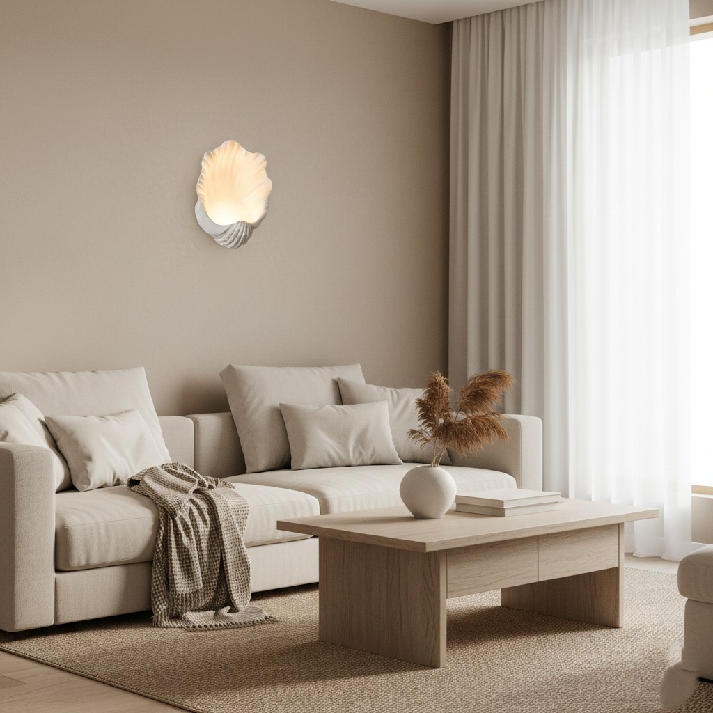 Selka Scallop Nordic Resin Wandlamp HL3521