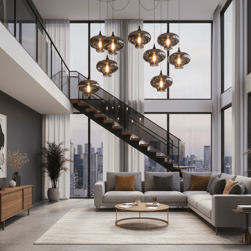 Flesvormige hanglamp HL2916