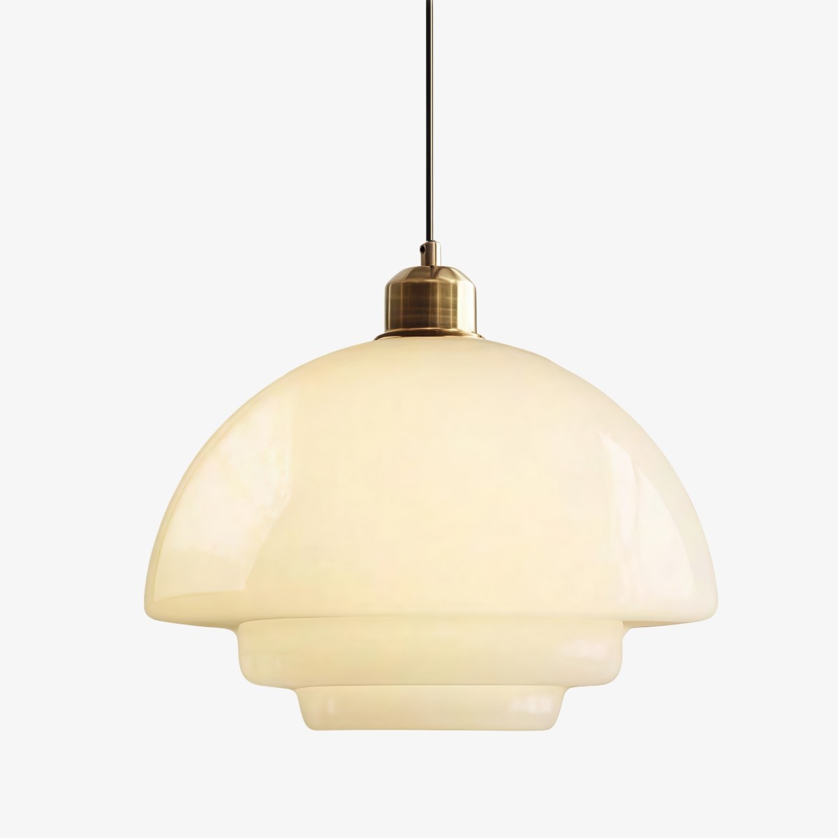 Art Deco Glazen Hanglamp - Elegante Sculpturale Hanglamp Voor Eetkamer en Keuken HL190
