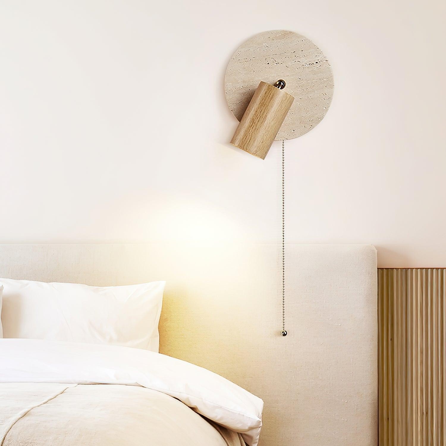 Vintage gele travertijn wandlamp HL712