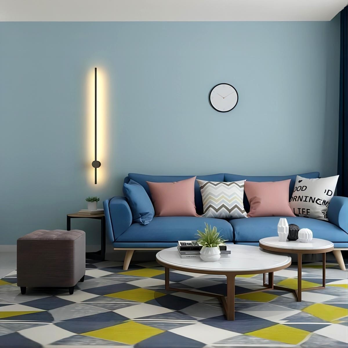 Industriële zwarte lineaire LED wandlamp HL159