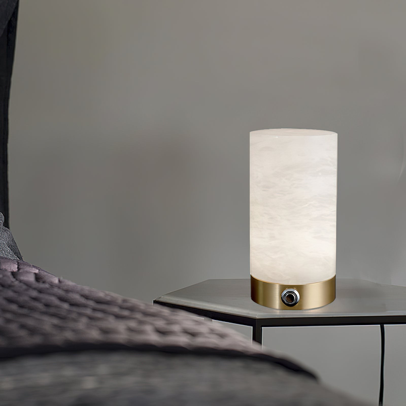 Totem alabaster tafellamp (ingebouwde batterij) HL3052