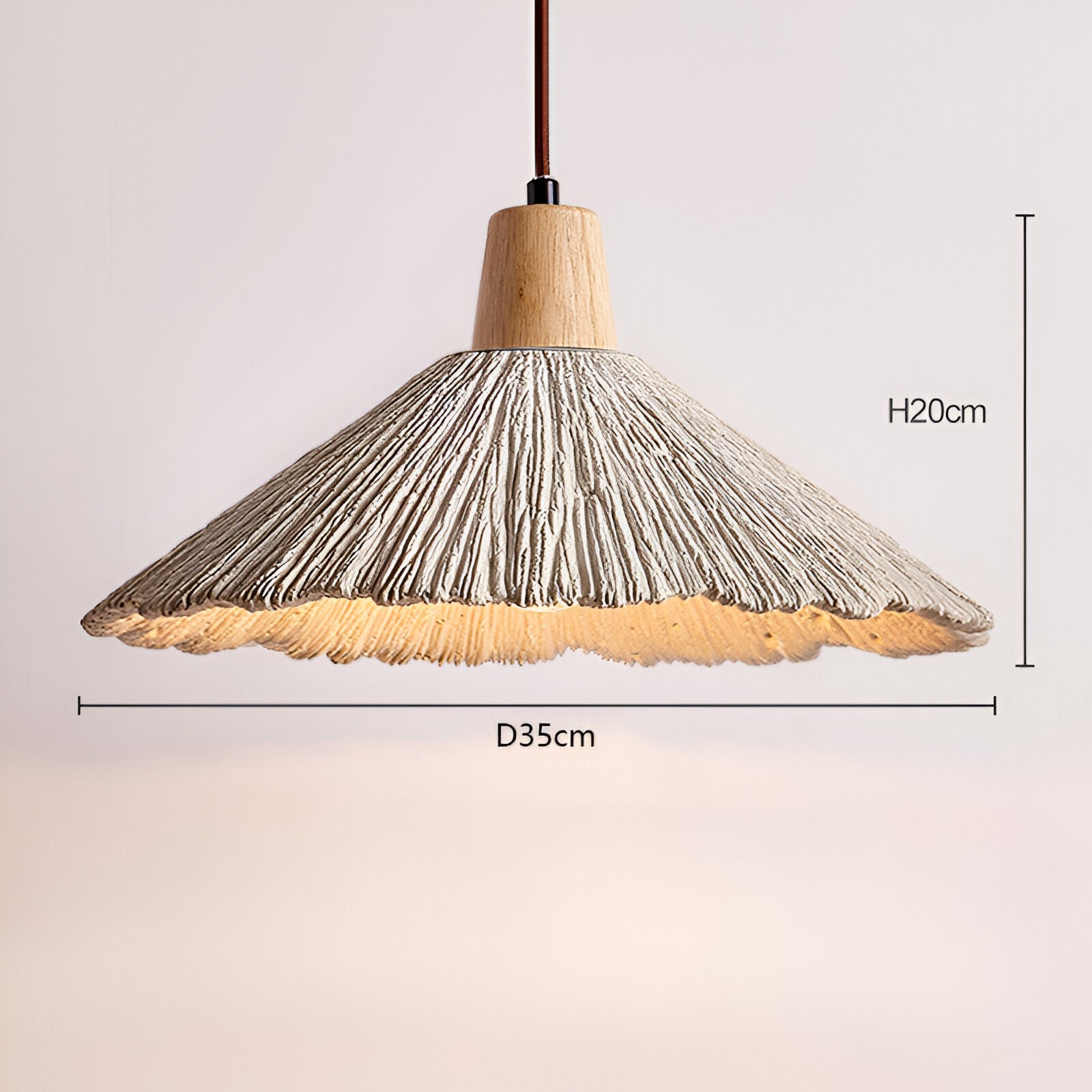 Crème retro Wabi-Sabi LED hanglamp HL3472