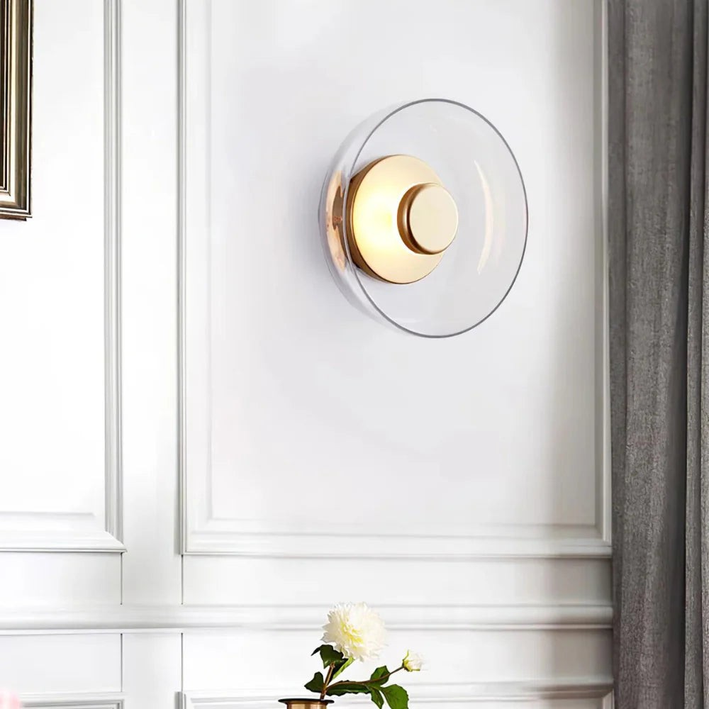 De Shimmering Glow Premium Minimalistische Messing Wandlamp HL3401