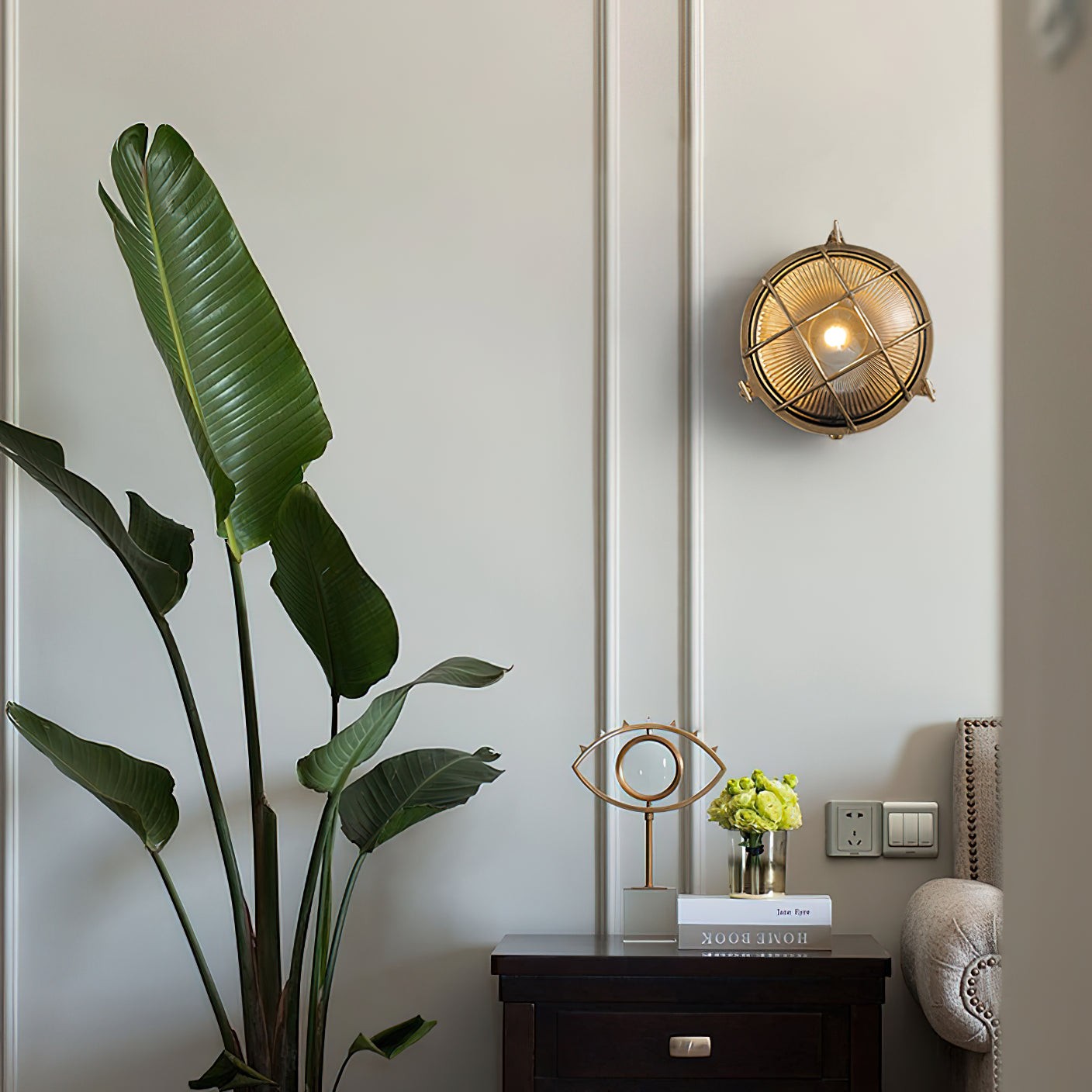 Fremantle messing bunkerwandlamp HL3189