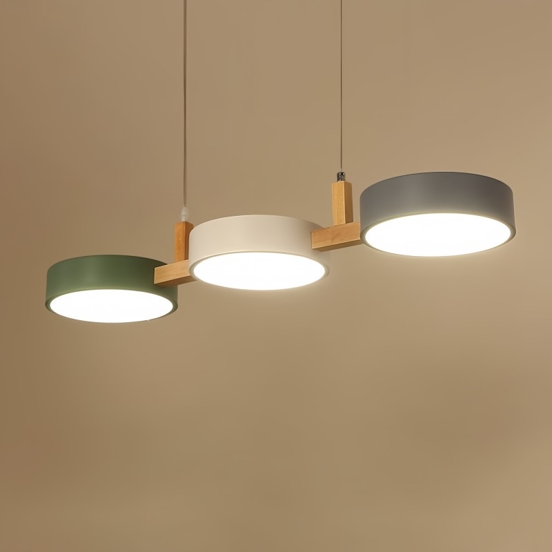 Nordic Modern Eenvoudige Macaron 3 Kops Hanglamp HL683