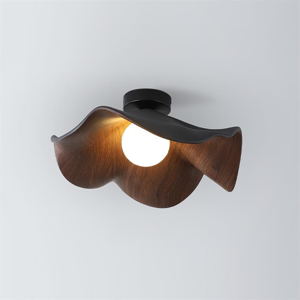 Nieuwe moderne eenvoudige plafondlamp met walnootnerf HL510