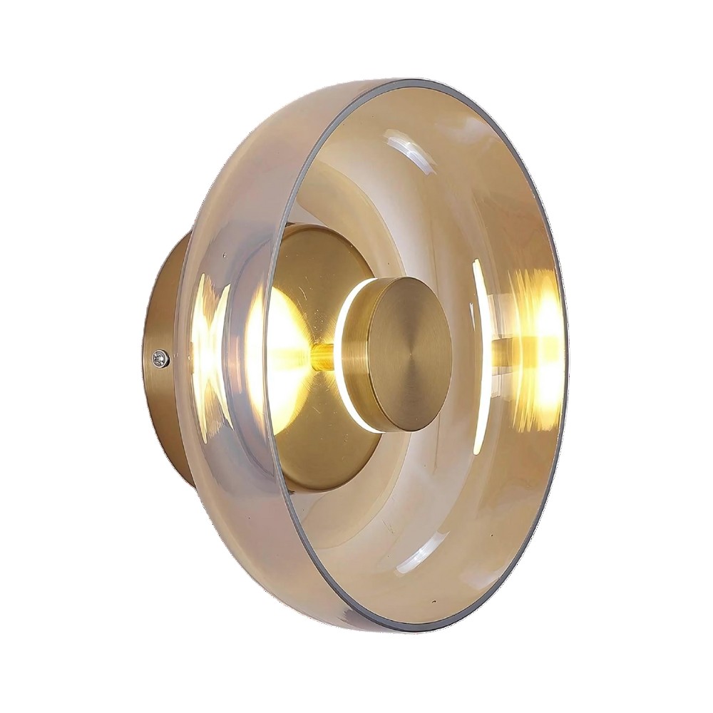 De Shimmering Glow Premium Minimalistische Messing Wandlamp HL3401