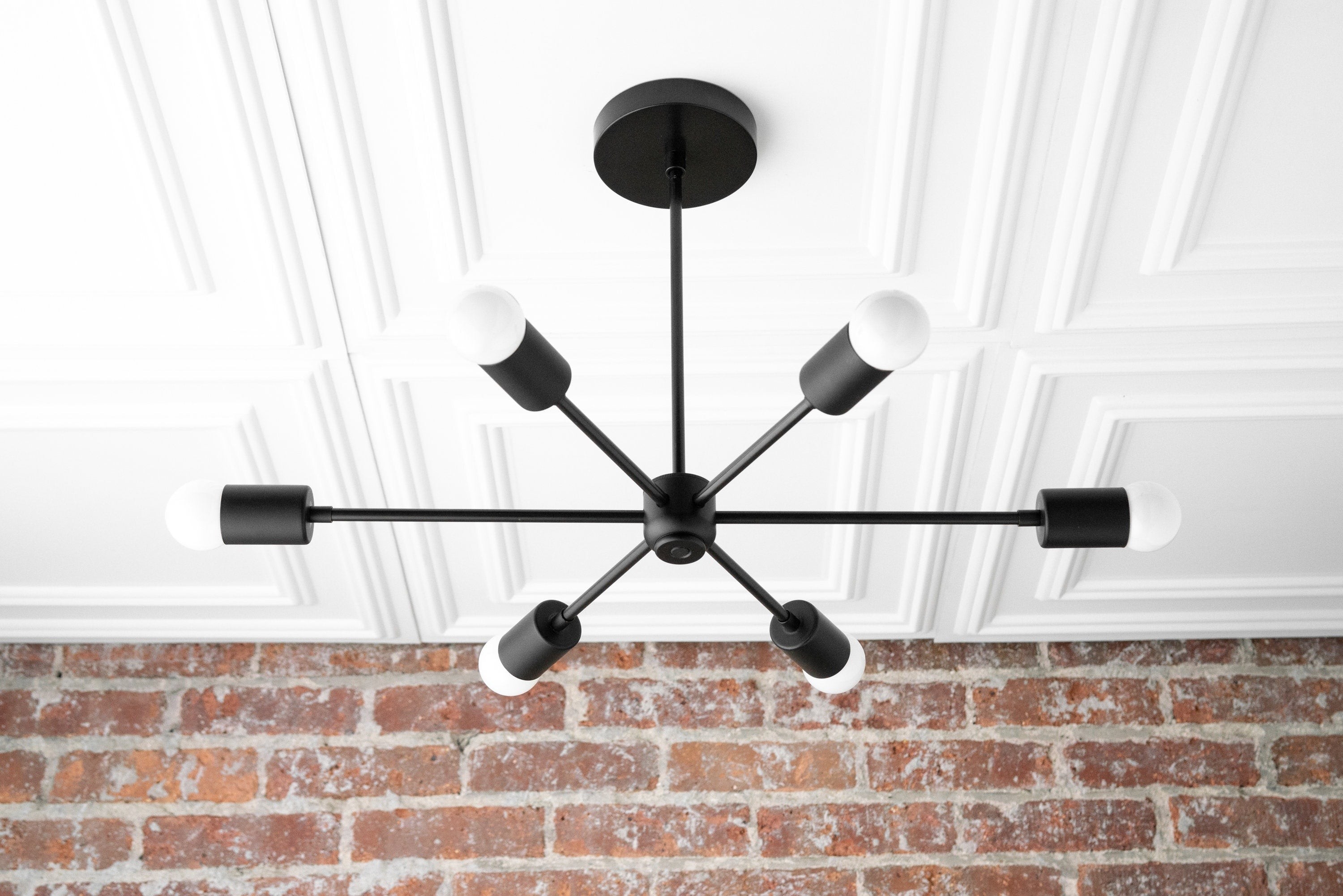 Mobilux Line Mid Century Modern Kroonluchter - 6-kops Hangende Plafondlamp HL1674