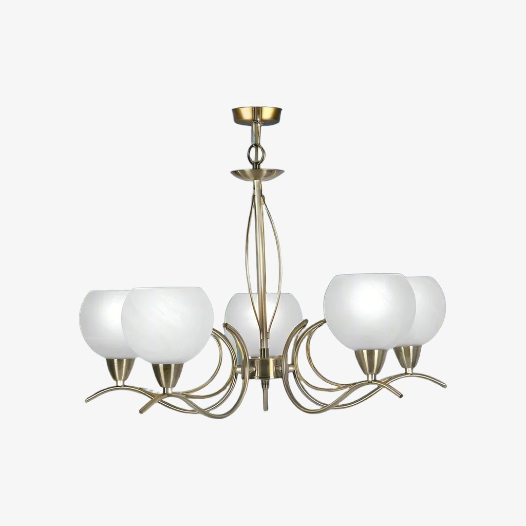 Armicora Antieke Kroonluchter met Meerdere Lampen - Elegante Metalen Afwerking voor Eetkamers of Woonkamers HL2135