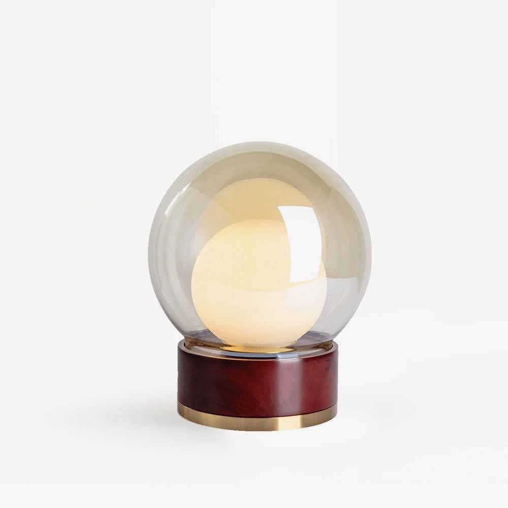 Eenvoudige creatieve houten bol tafellamp HL779