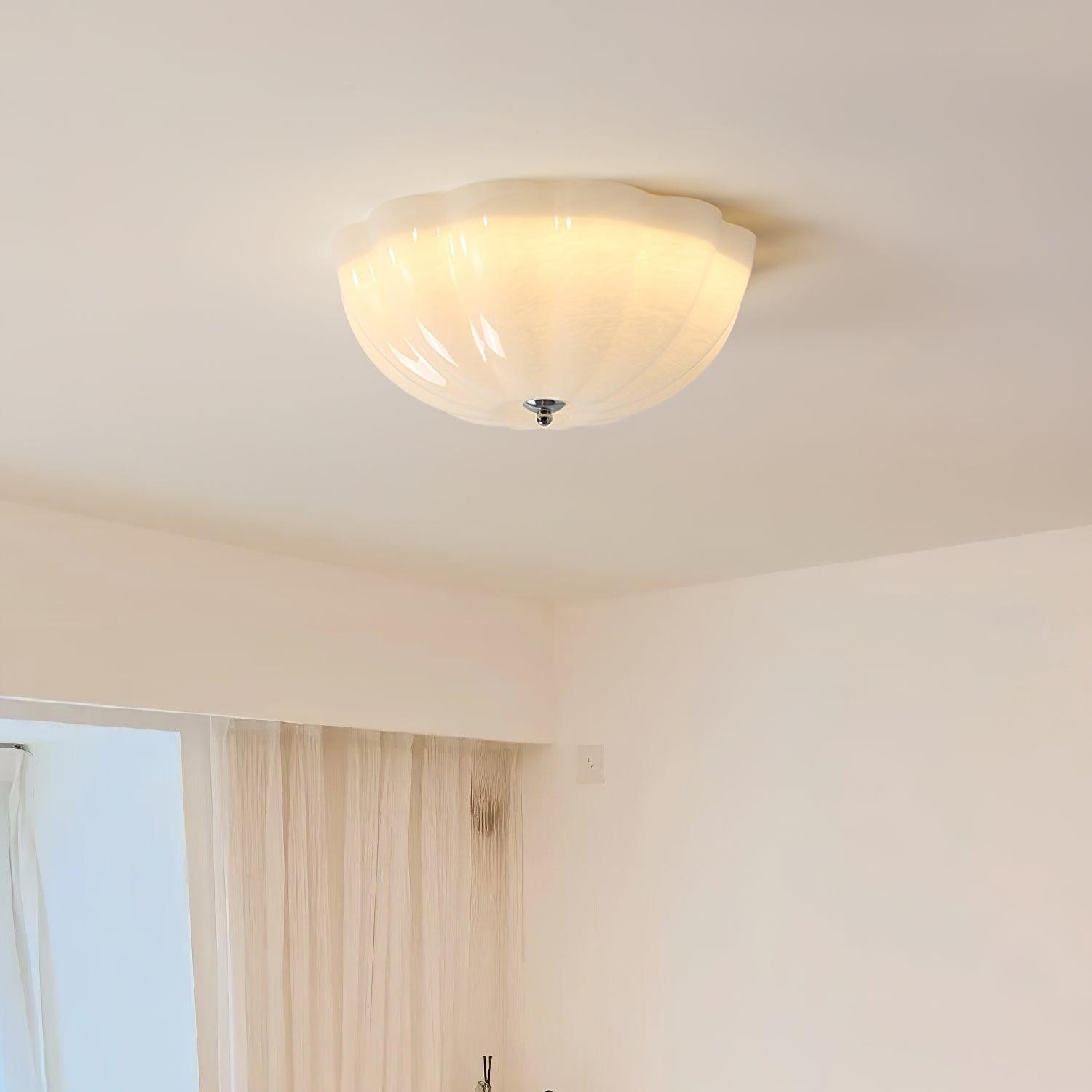 Geleivormige glazen plafondlamp HL556