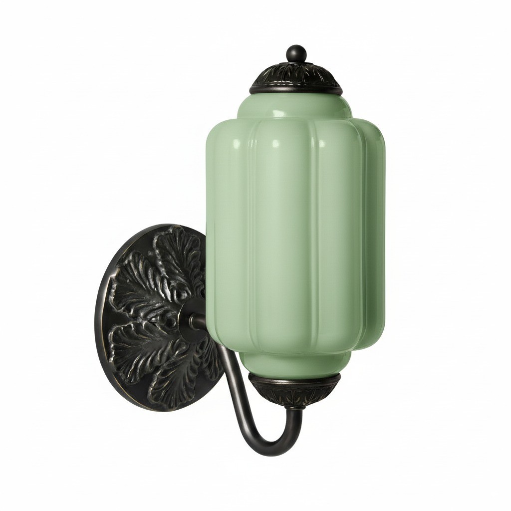 Vintage Melkglas Eloise Kandelaar Wandlamp HL844