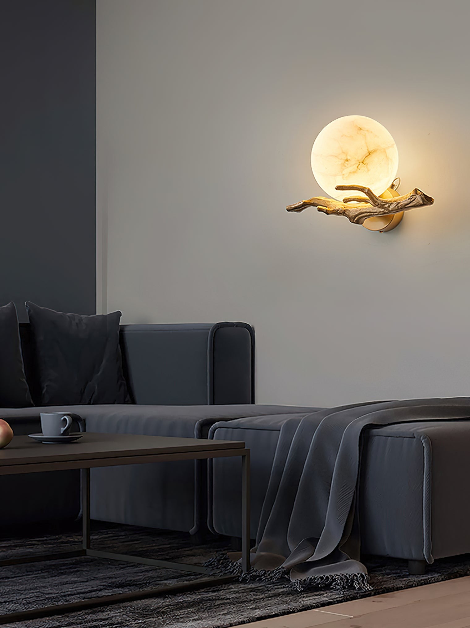 Retro Twigs Alabaster wandlamp HL2988