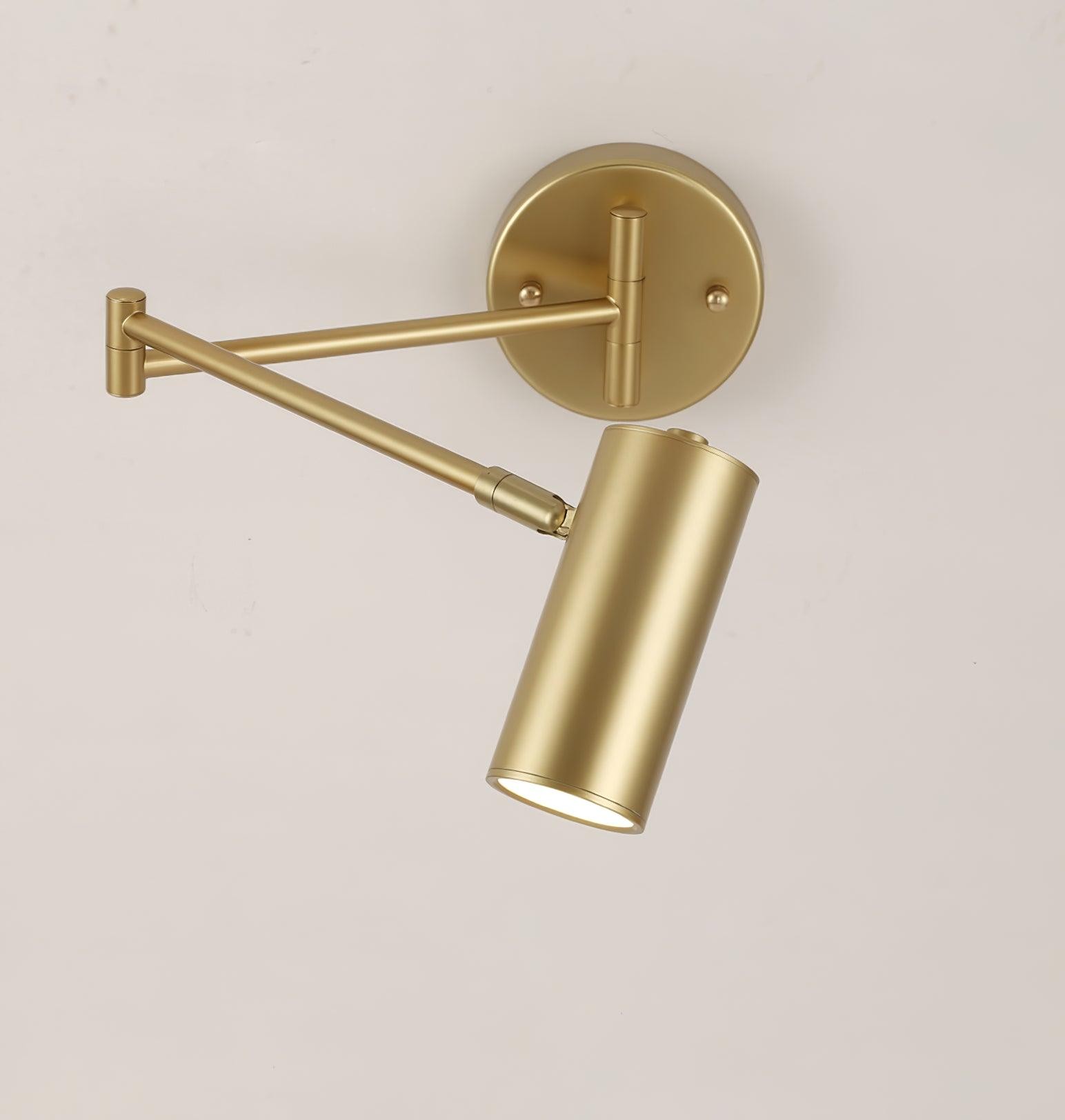 Moderne metalen cilindervormige wandlamp met zwenkarm HL1076