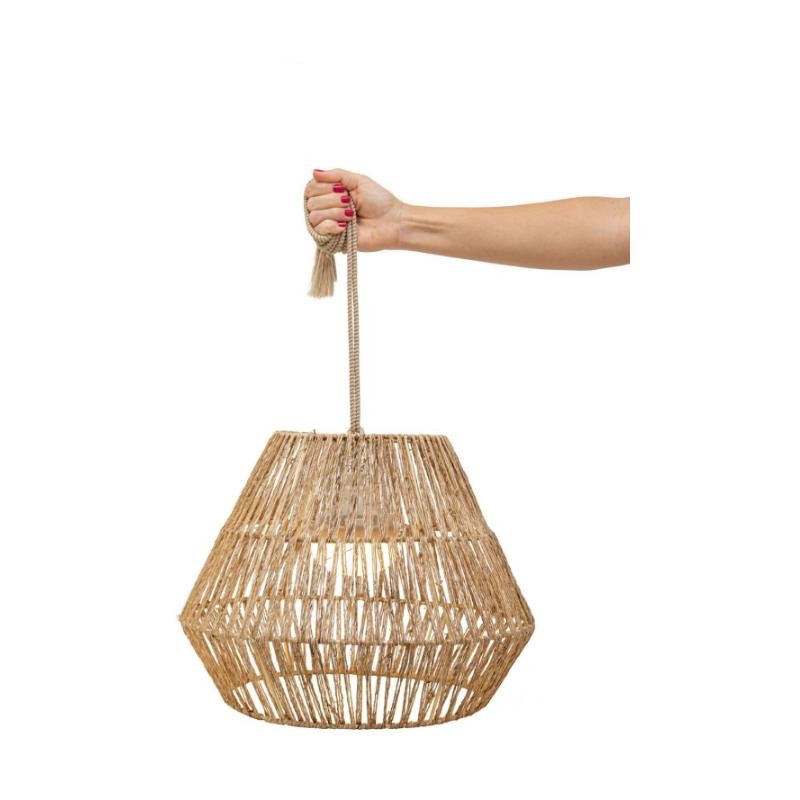 Sisine LED rustieke rotan hanglamp