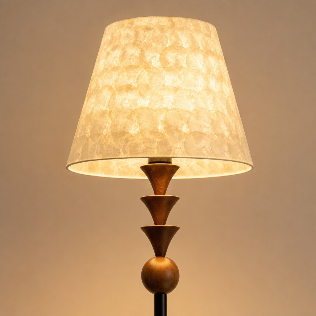 Micahell Moderne Vloerlamp - Trapsgewijze Schelpkap Staande Lamp voor Slaapkamer HL3525