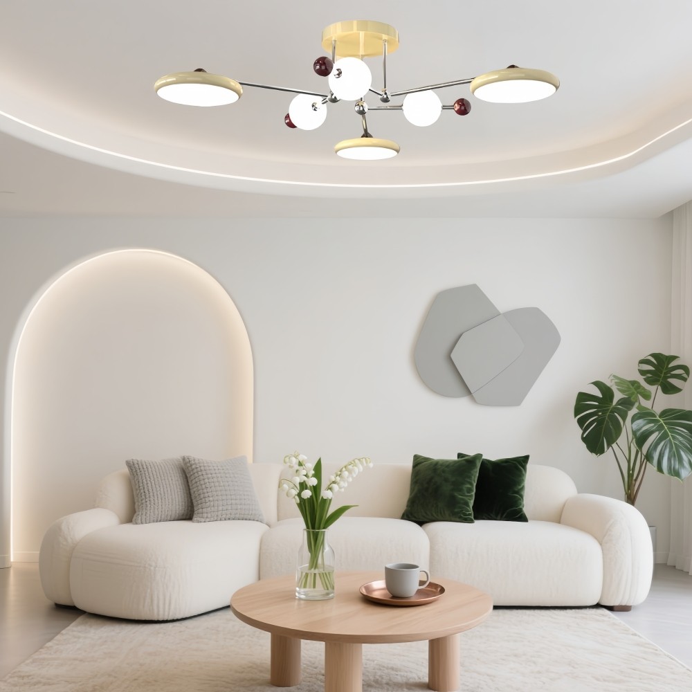 Nordic Sputnik Plafondlamp - Bauhaus Vertakte LED Schijflamp HL1326