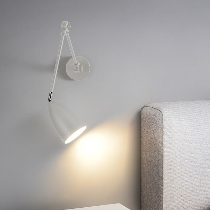Moderne industriële intrekbare draaibare wandlamp met schommelarm van ijzer HL1108