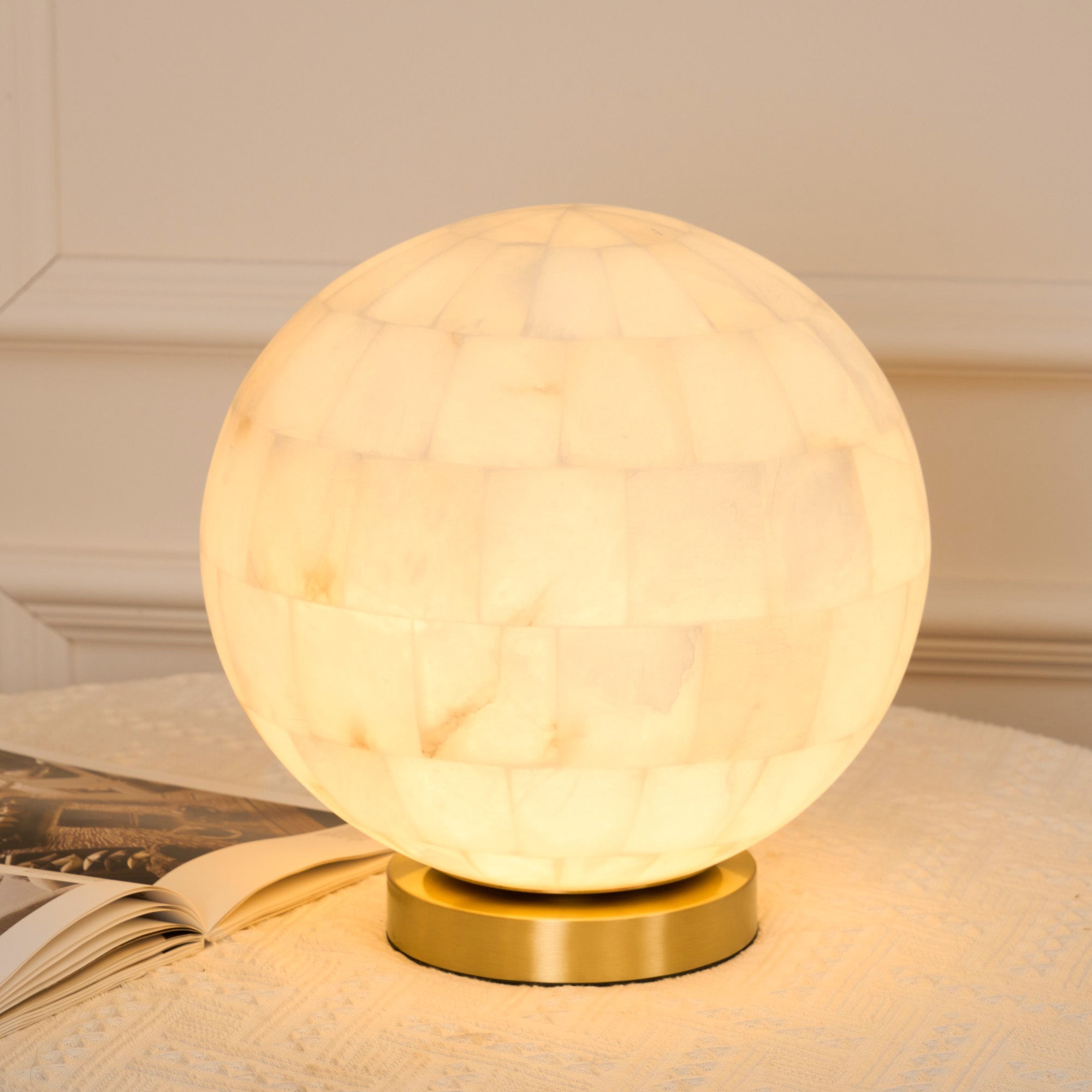 Tafellamp met alabasterbol HL2986