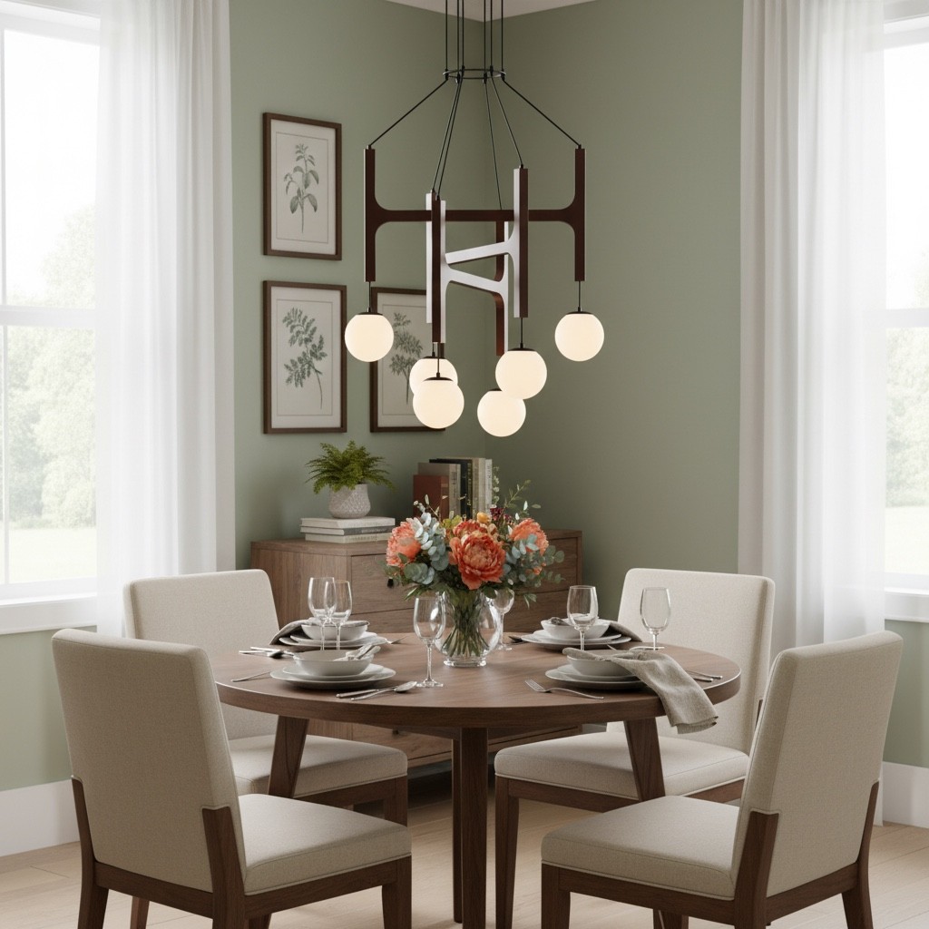 Auralith houten kroonluchter met meerdere armen - moderne, natuurlijke verlichting voor woon- en eetkamer HL2494
