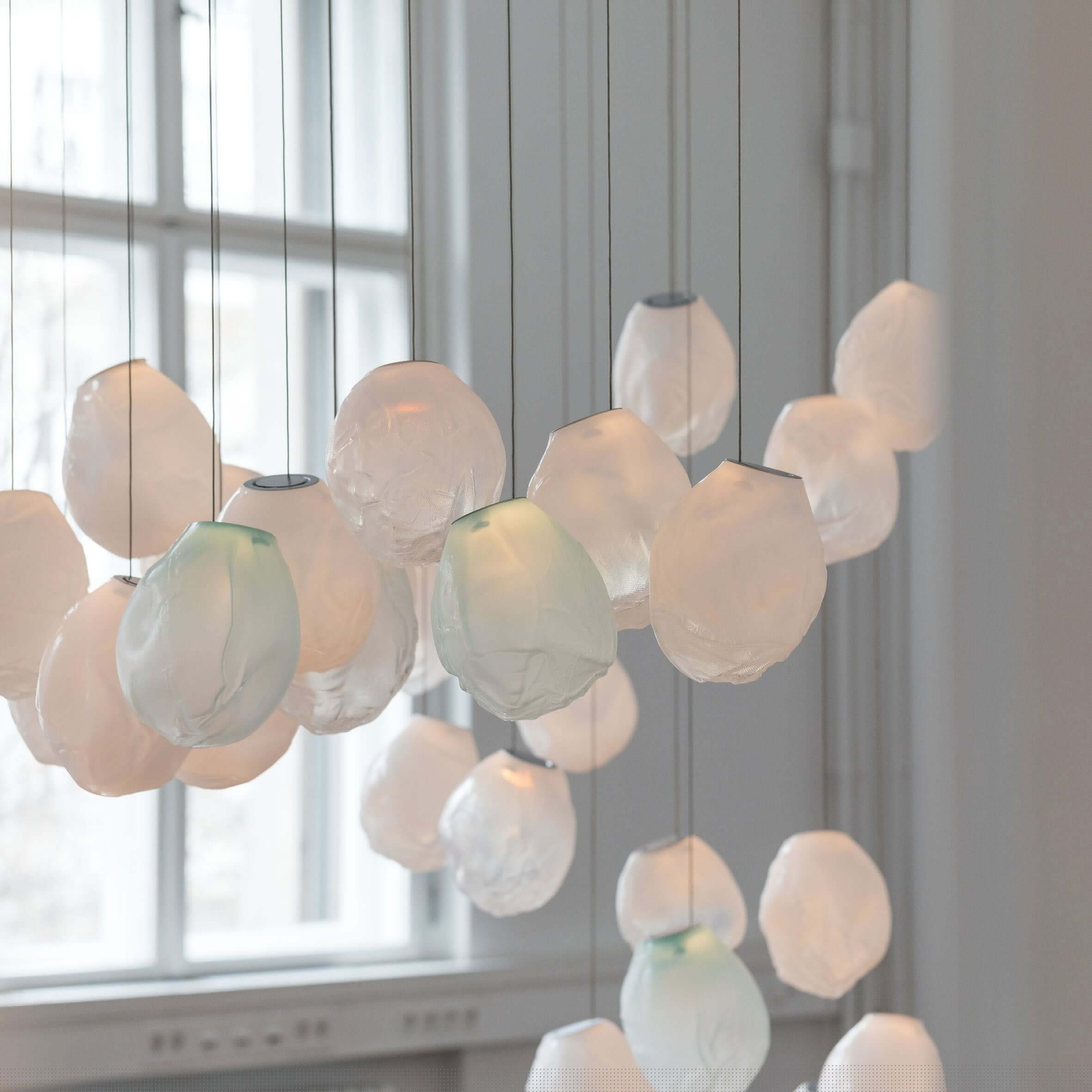 Hanglamp van geblazen vloeistofglas HL1304