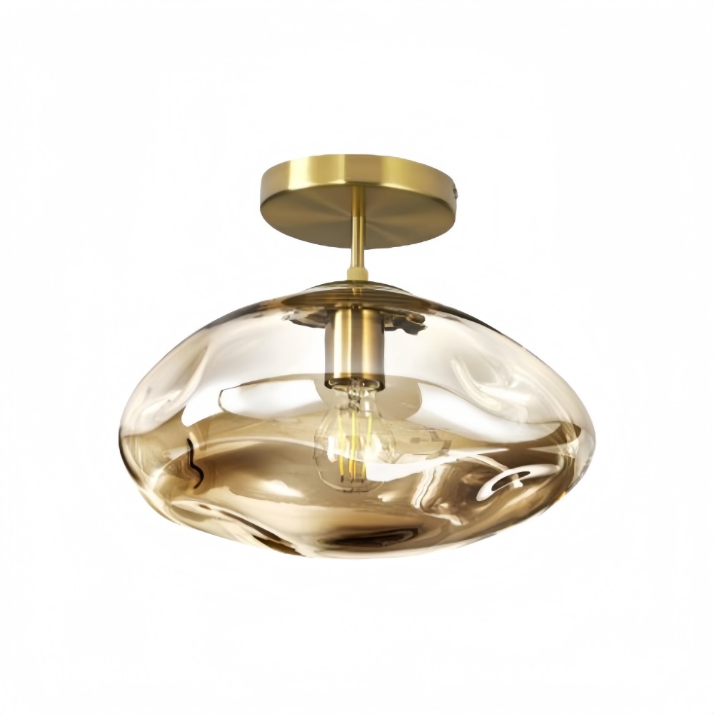 Moderne plafondlamp van chroomspiegelglas - minimalistische stijl voor woonkamer HL1054