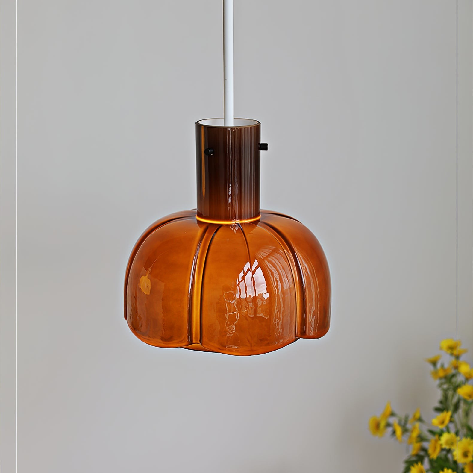 Franse pastorale stijl bloemblaadje glazen hanglamp HL637