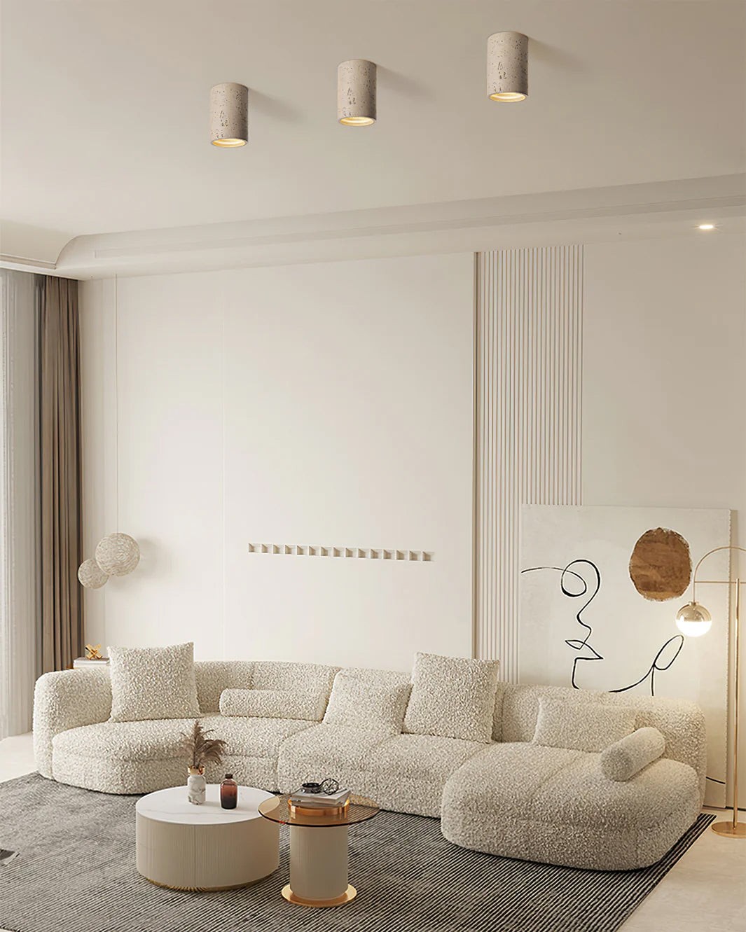 Moderne Wabi-Sabi cilindrische plafondlamp HL513