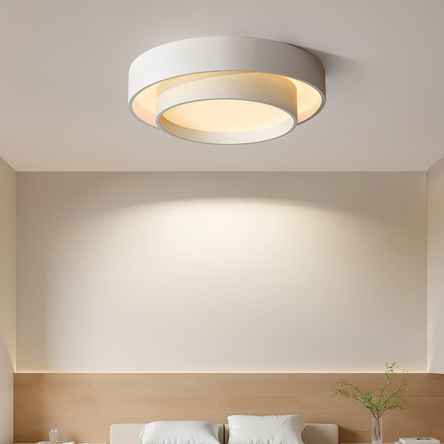 Dubbele ronde schijf Melody plafondlamp HL165
