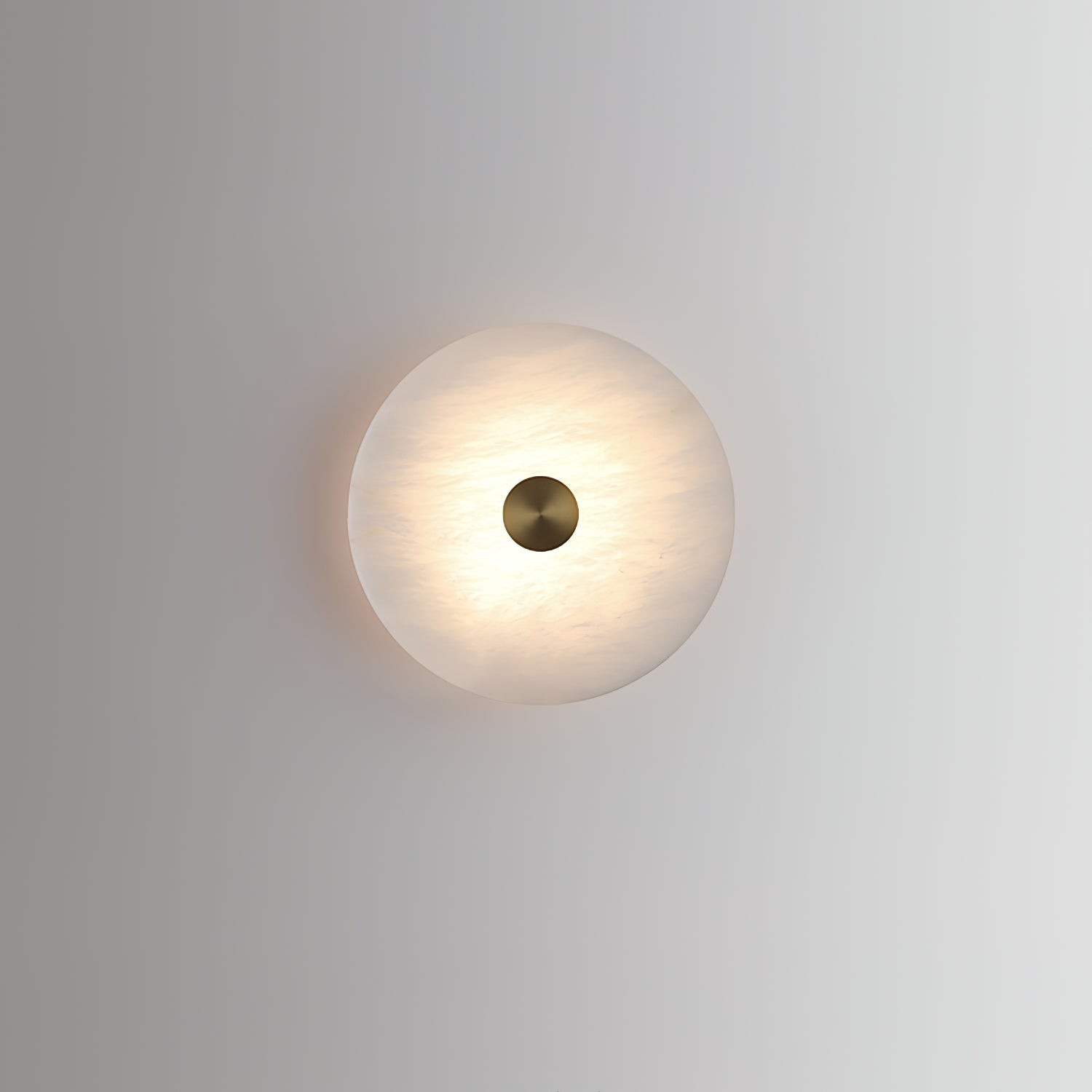 Schijfvormige albasten wandlamp HL464