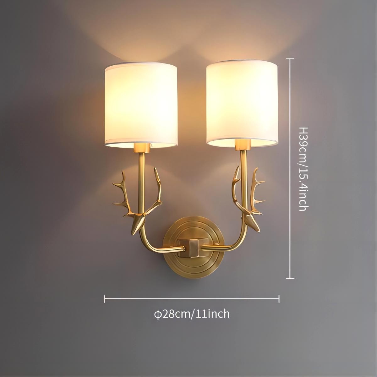 Hertenkop Wandlamp