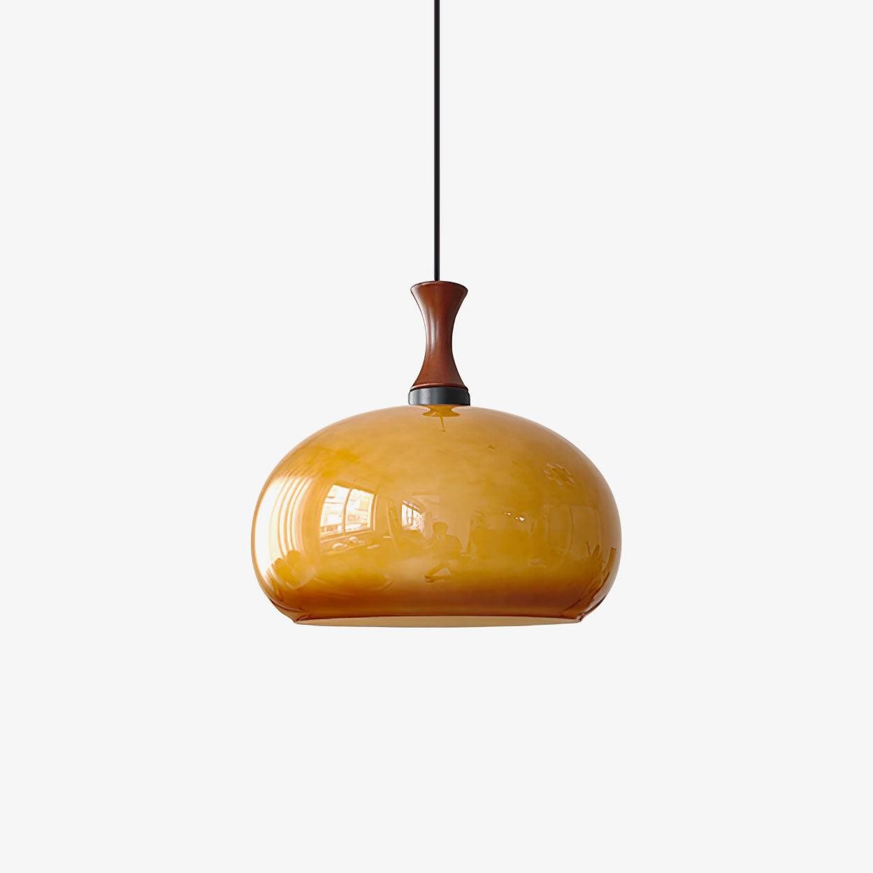 Bolvormige oranje praktische luxe hanglamp HL650
