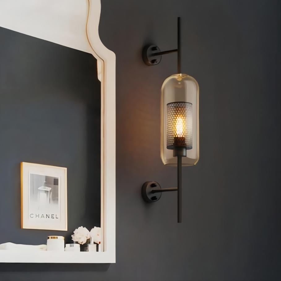Vintage Glazen Wandlamp Woonkamer Industrieel HL50