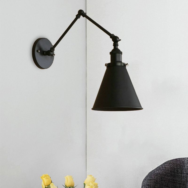 Verstelbare metalen wandlamp in industriële stijl HL995