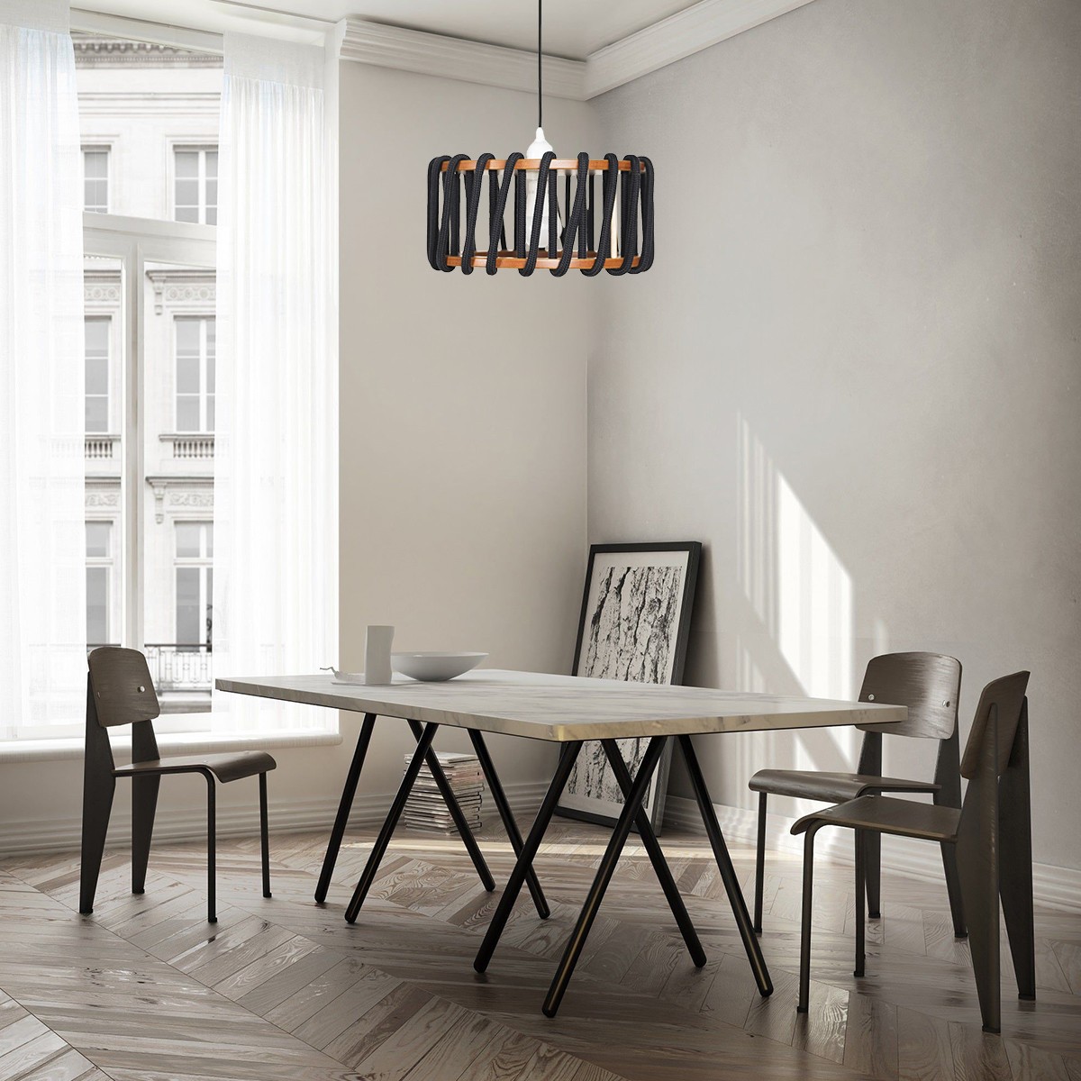 Minimalistisch Kleurrijk Touw Ontwerp Hanglamp HL306