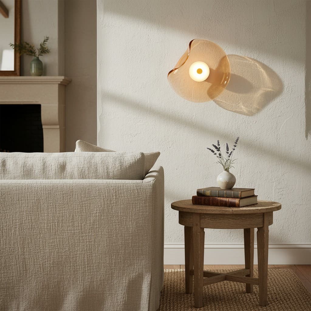 Lunacrest gebogen wandlamp geïnspireerd op nevels – artistieke glazen verlichting voor de hal HL2362