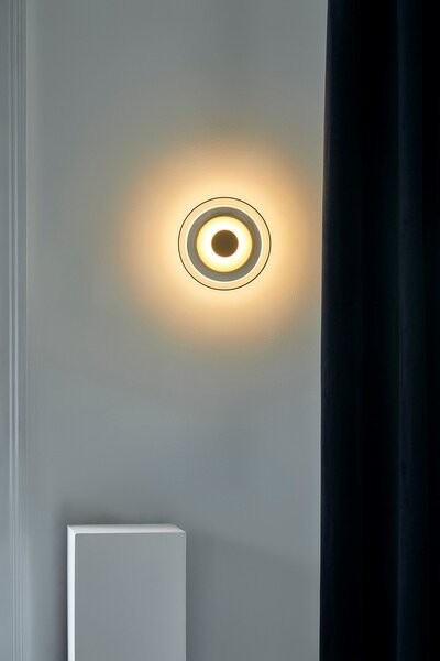 Goud LED Blossi Wandlamp Rond Glas