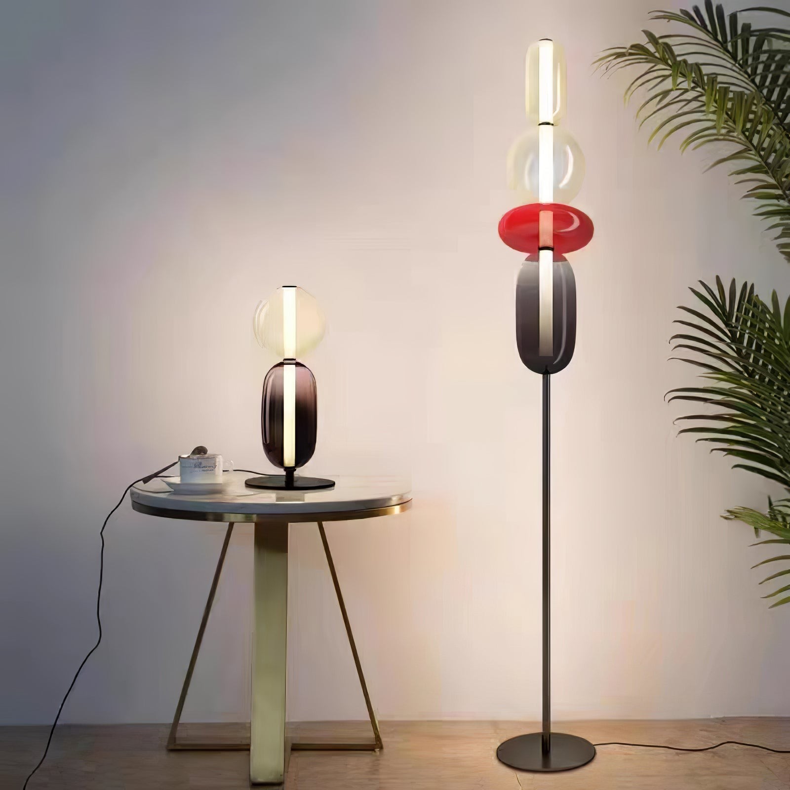 Nordic creatieve minimalistische luxe glazen vloerlamp voor woonkamer HL407