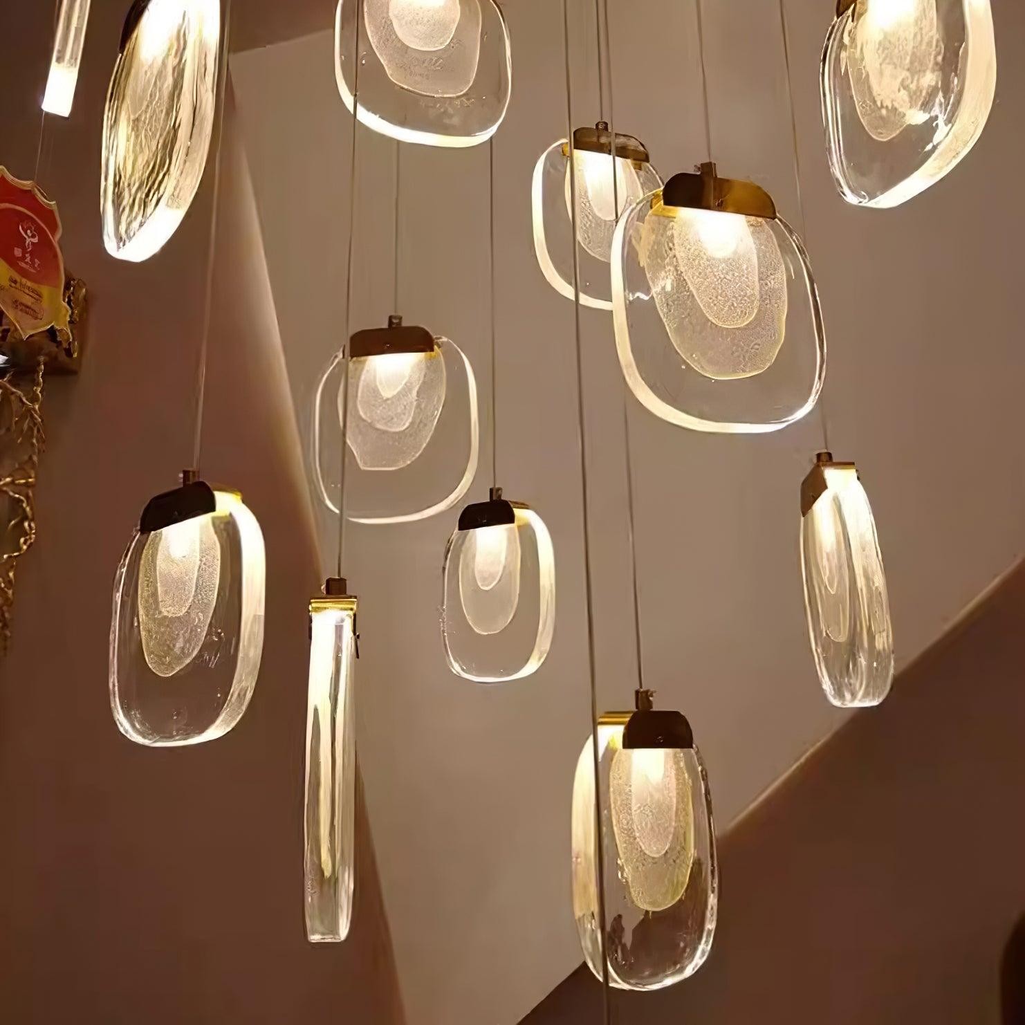 Glazen rimpel hanglamp HL532