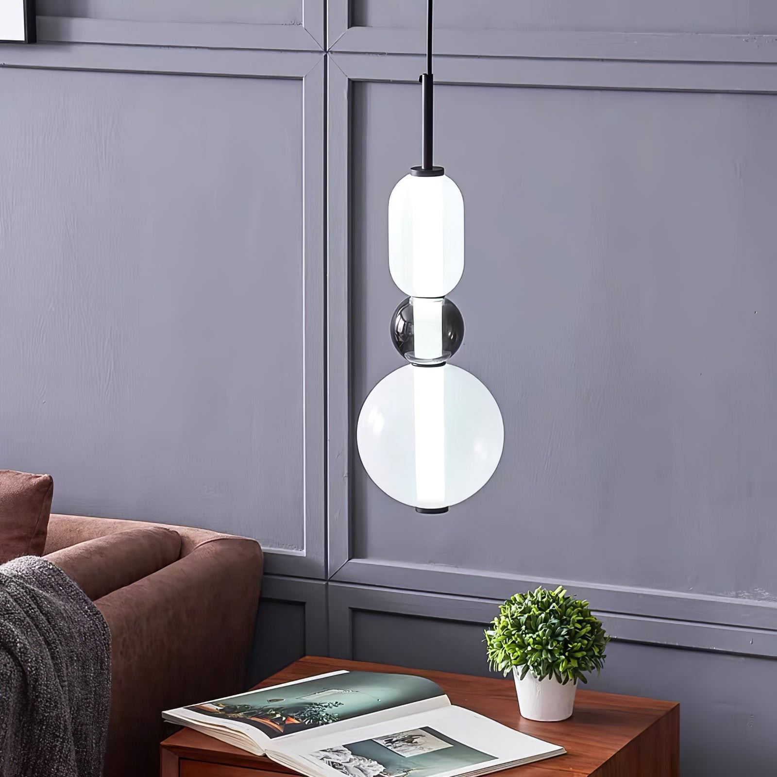 Noordse Hanglamp Van Gebrandschilderd Glas HL299