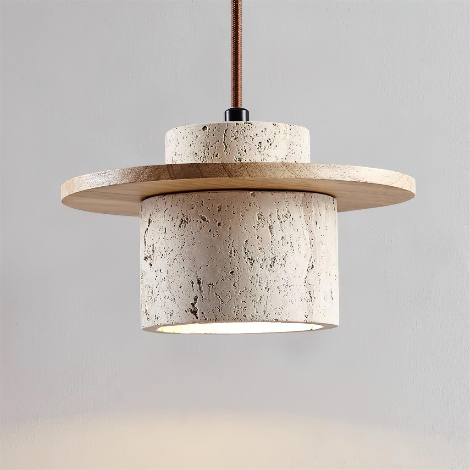 Retro Wabi Sabi getextureerde travertijn wandlamp HL991
