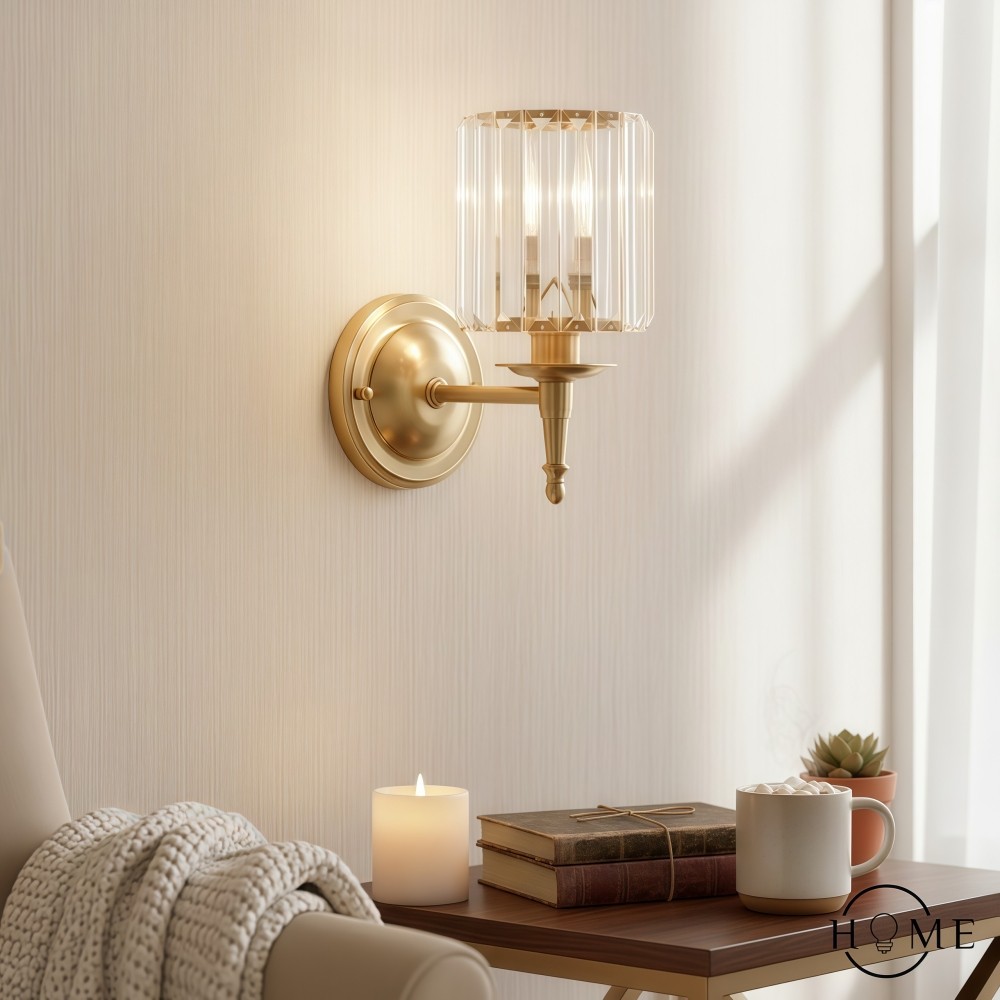 Vintage luxe kristallen wandlamp HL1405