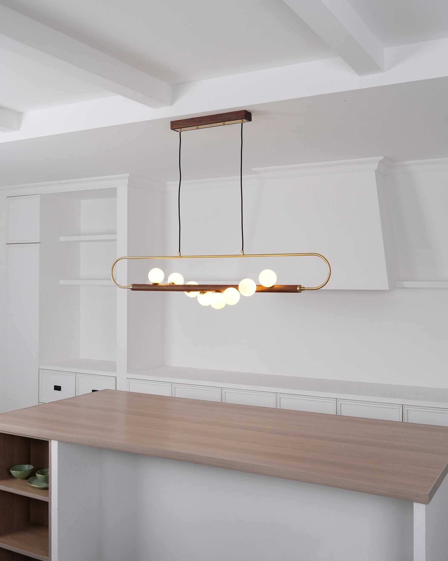 Moderne Walnoot Eenvoudige Kroonluchter HL693