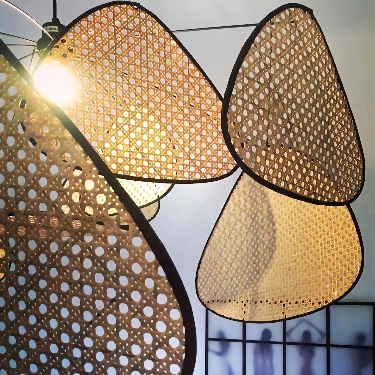 Natuurlijk Rotan Hanglamp Screen Cannage