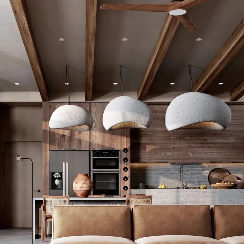 Wabi-sabi stijl Khmara Koepel Hanglamp