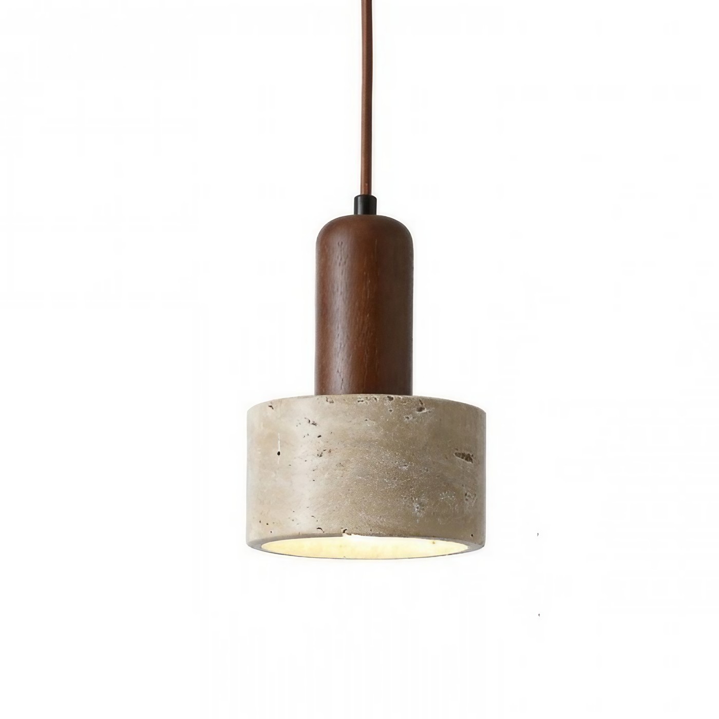 Traditionele retro cilindrische hanglamp van massief hout HL868