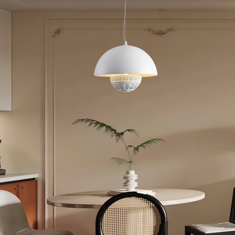 Halfronde metalen hanglamp HL658